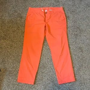 Old Navy size 10 Slim boyfriend chino coral/orange